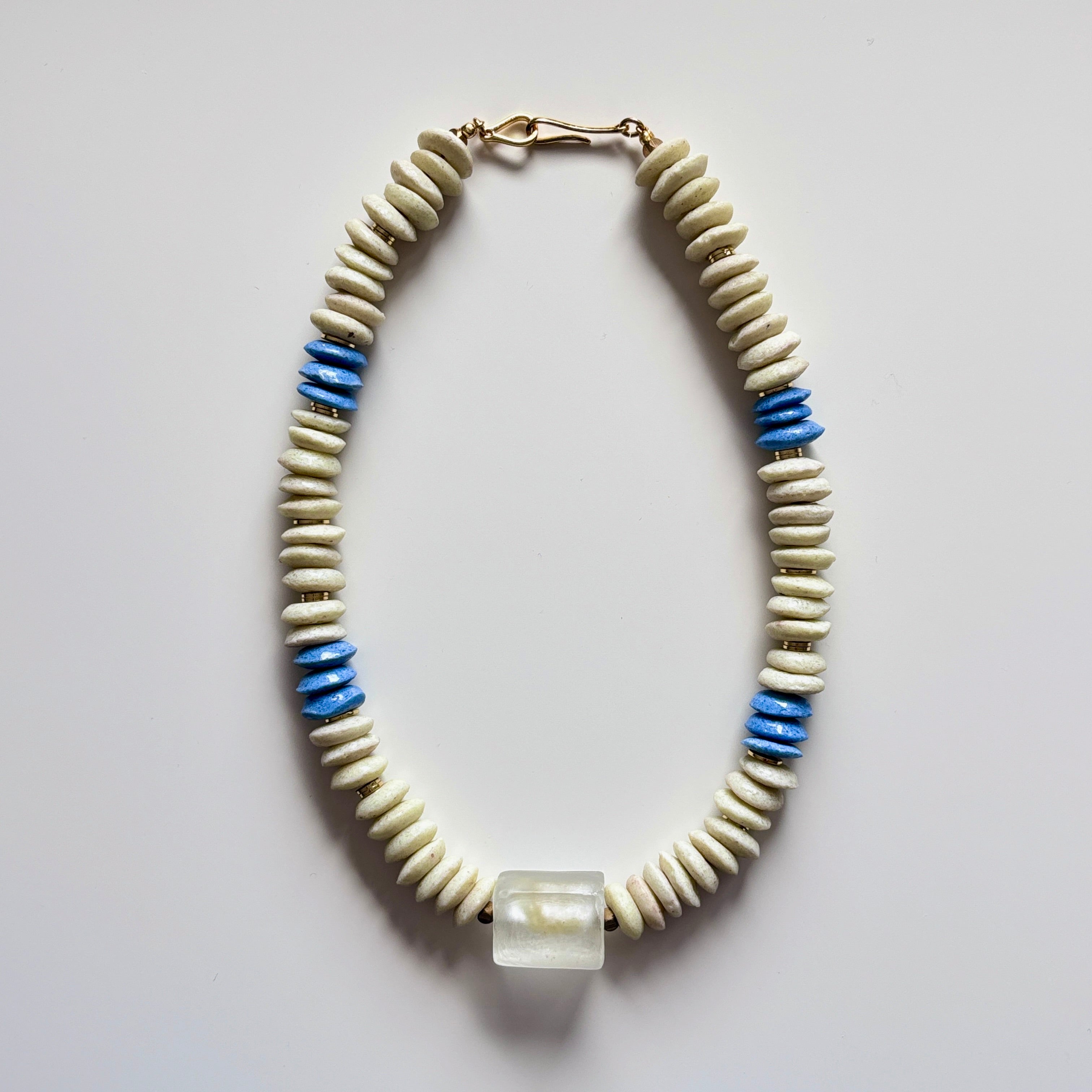 Handmade Glass Bead Necklace – Minimalist Artisan Jewelry – Handmade Jewelry