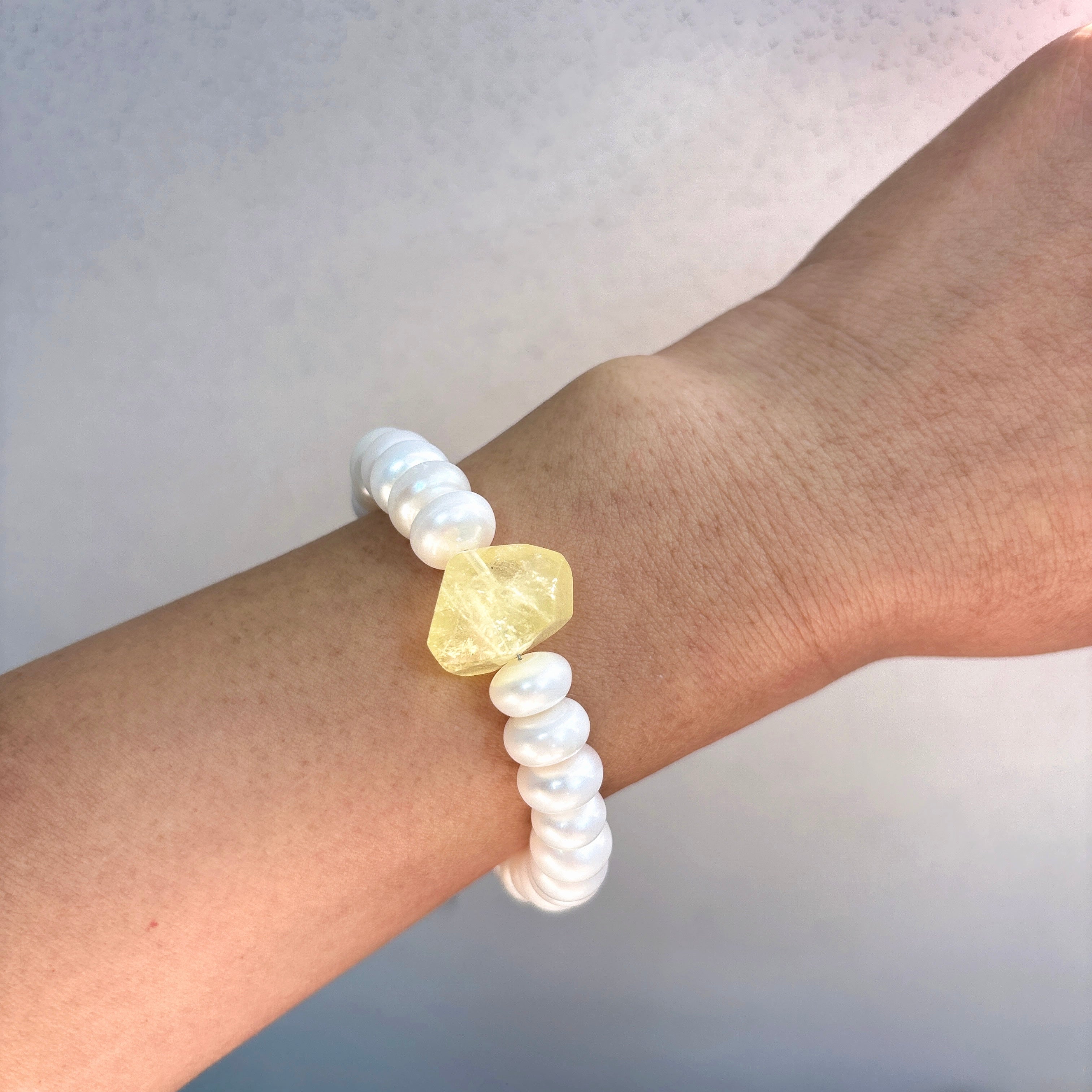 Freshwater Pearl & Natural Stone Bracelet – Handmade Natural Gemstone Jewelry