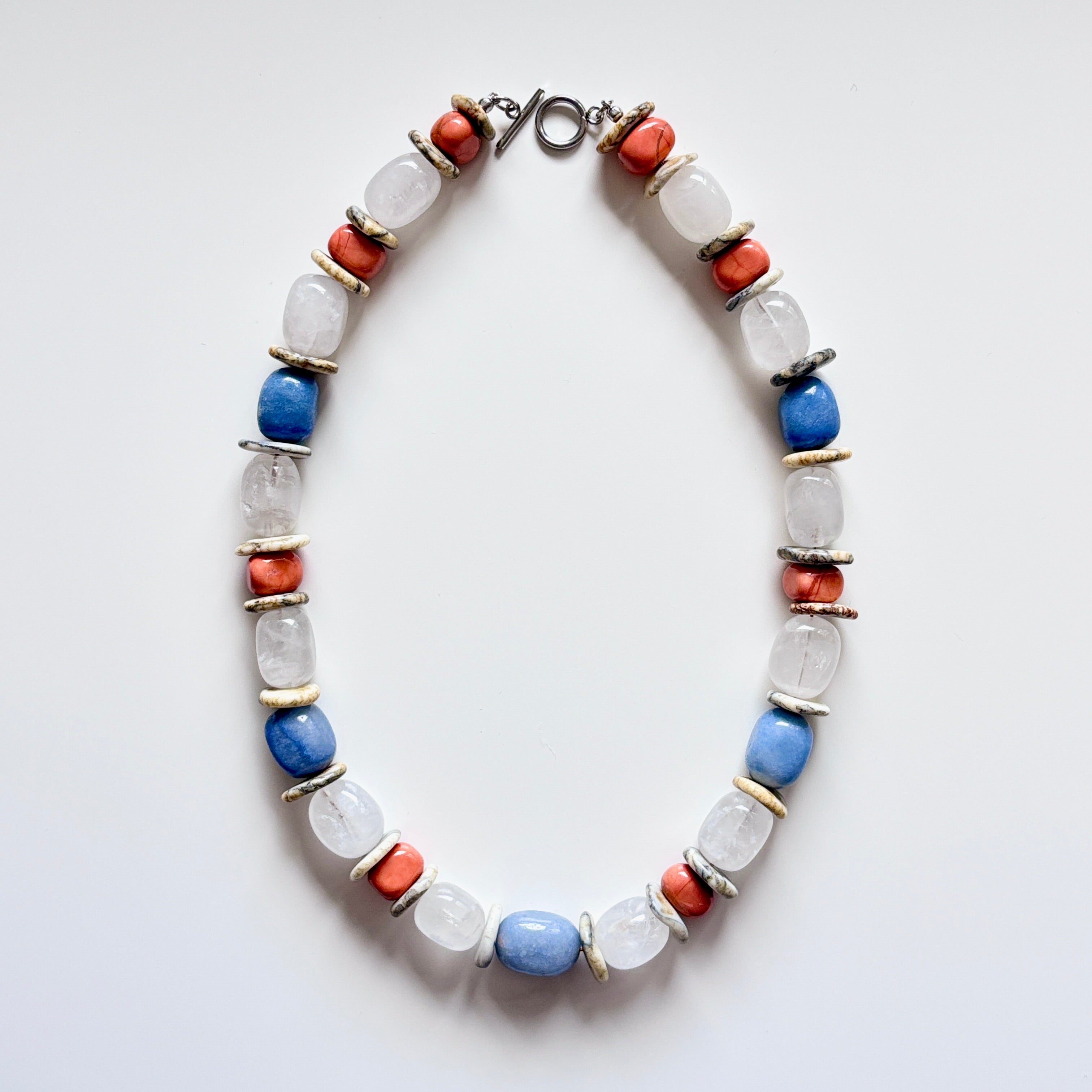 Sodalite and Nature Stone Necklace – Handmade Natural Gemstone Jewelry