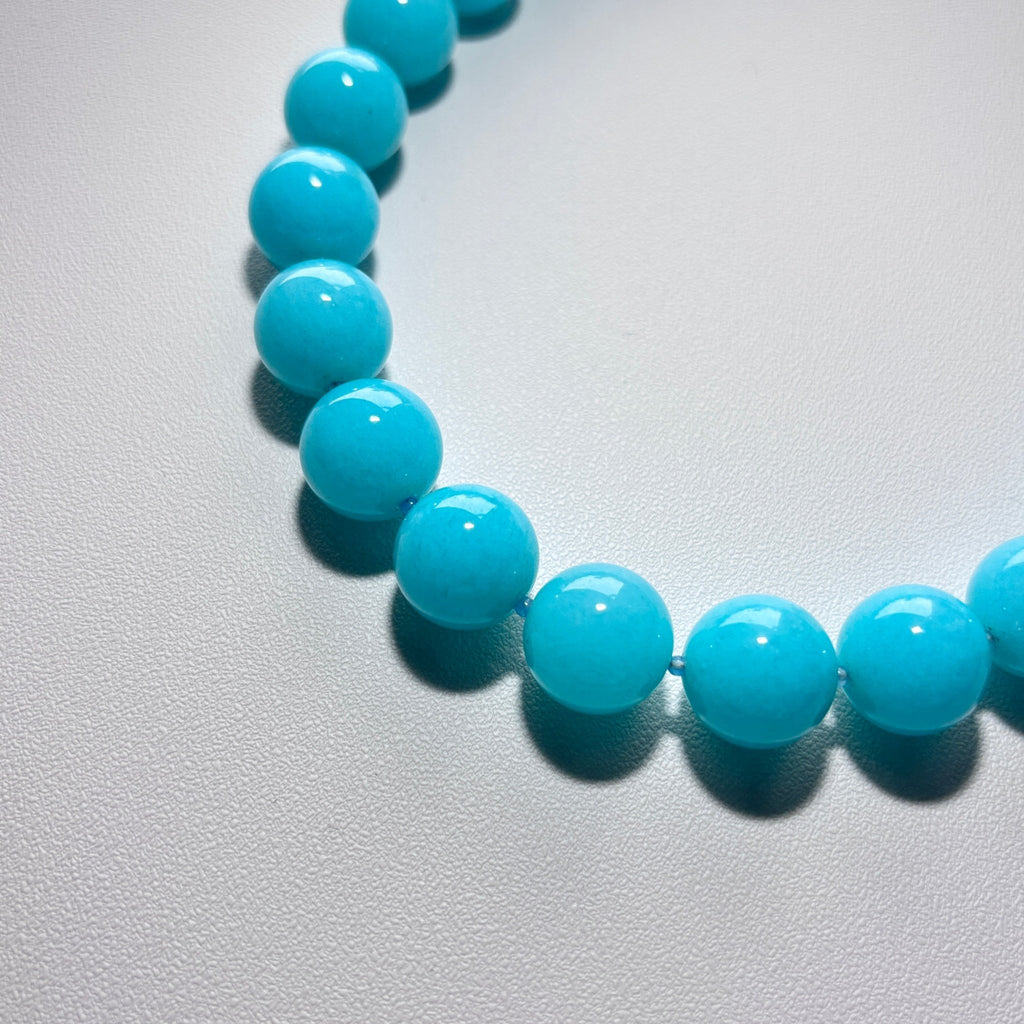 Detail of Blue Chalcedony Necklace