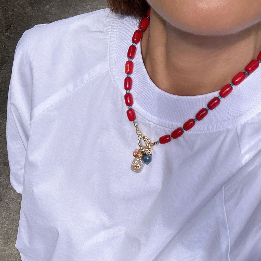 Model wearing Berry Candy Necklace