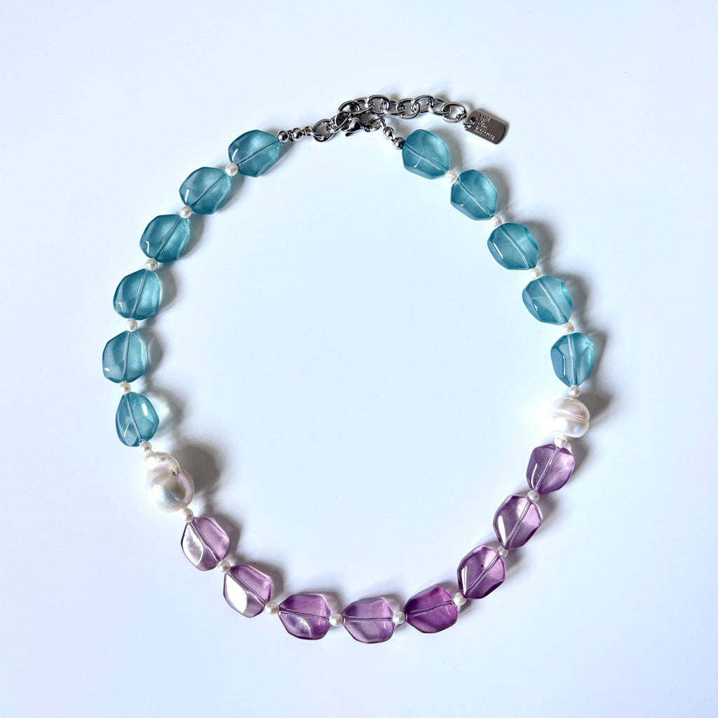 Bloom – Glass Bead & Baroque Pearl Necklace