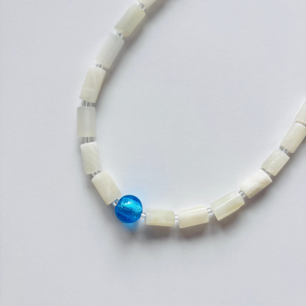 Detail of Blue Dot Necklace