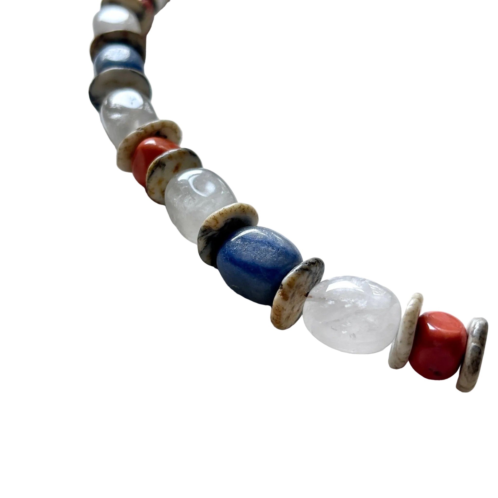 Detail of Blue Horizon Sodalite and Nature Stone Necklace
