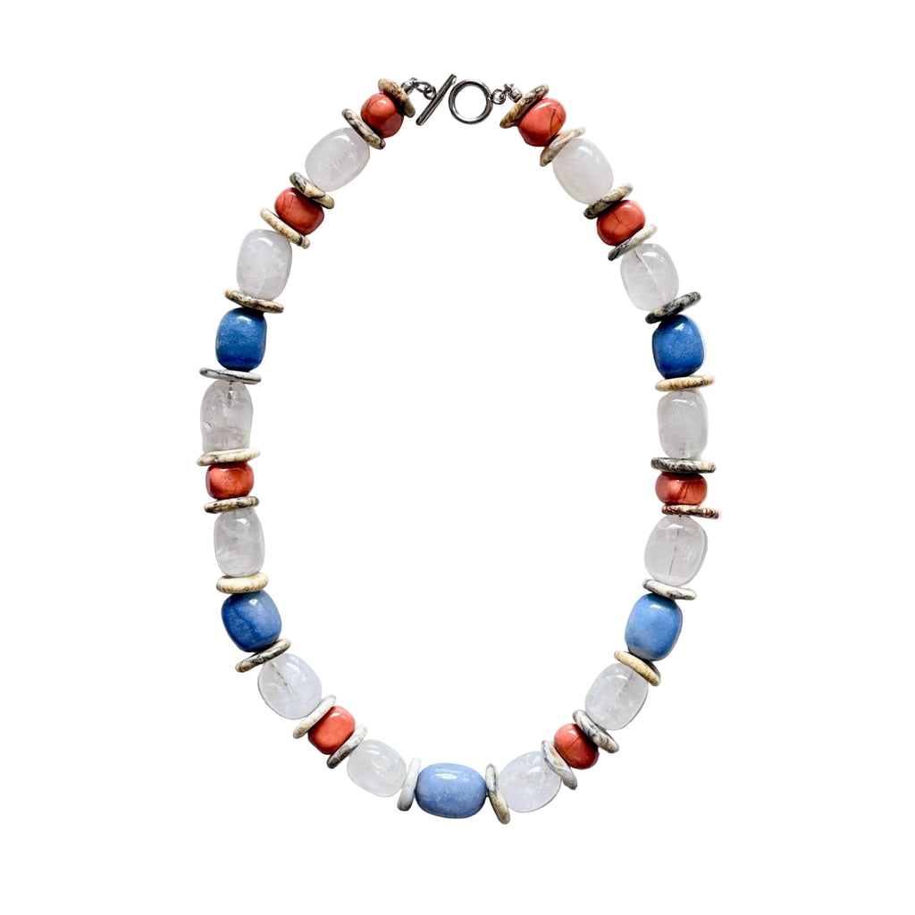 Blue Horizon Sodalite and Nature Stone Necklace