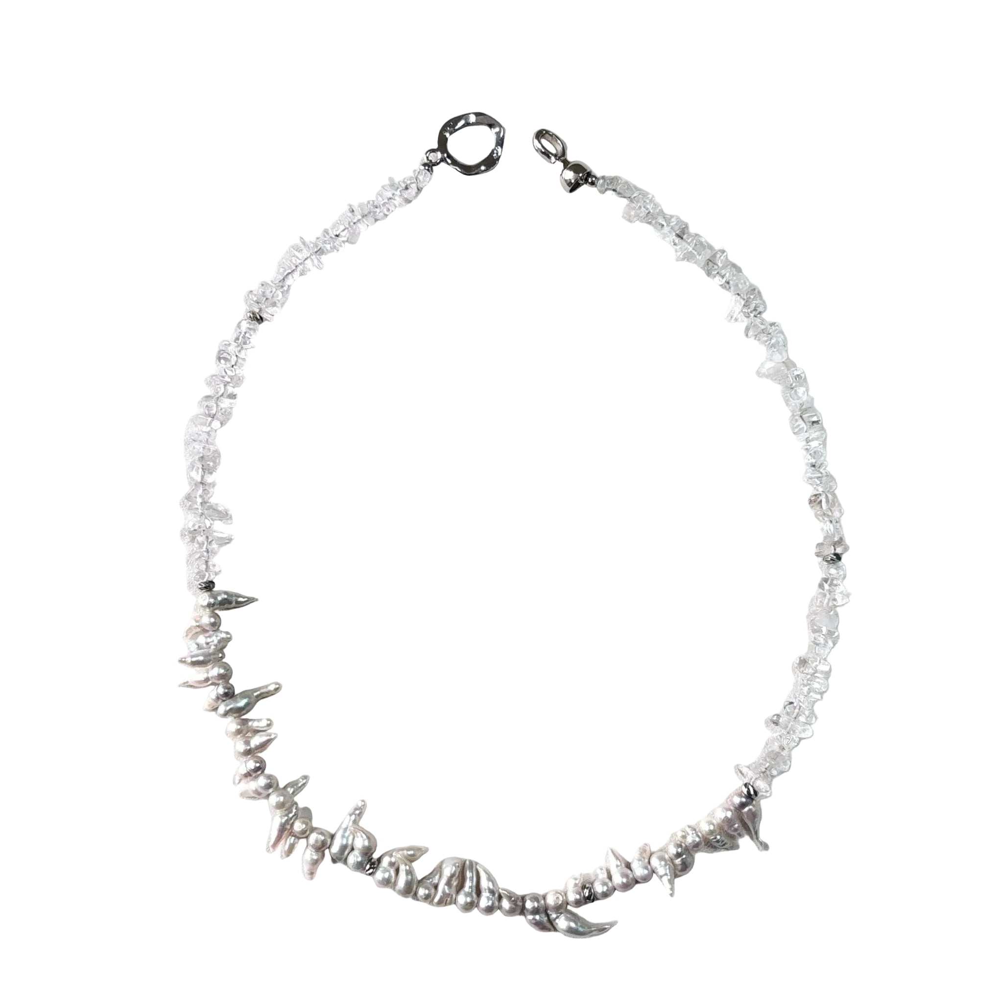 Coastline – Crystal and Freshwater Pearl Necklace