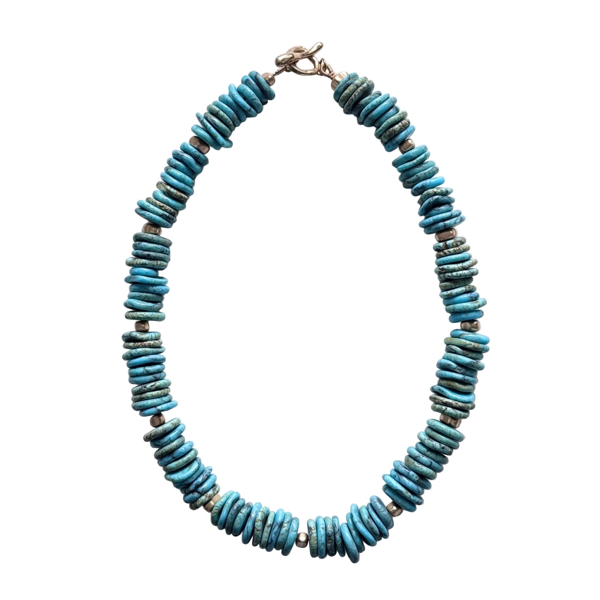 Desert Sky Turquoise Disc Bead Necklace