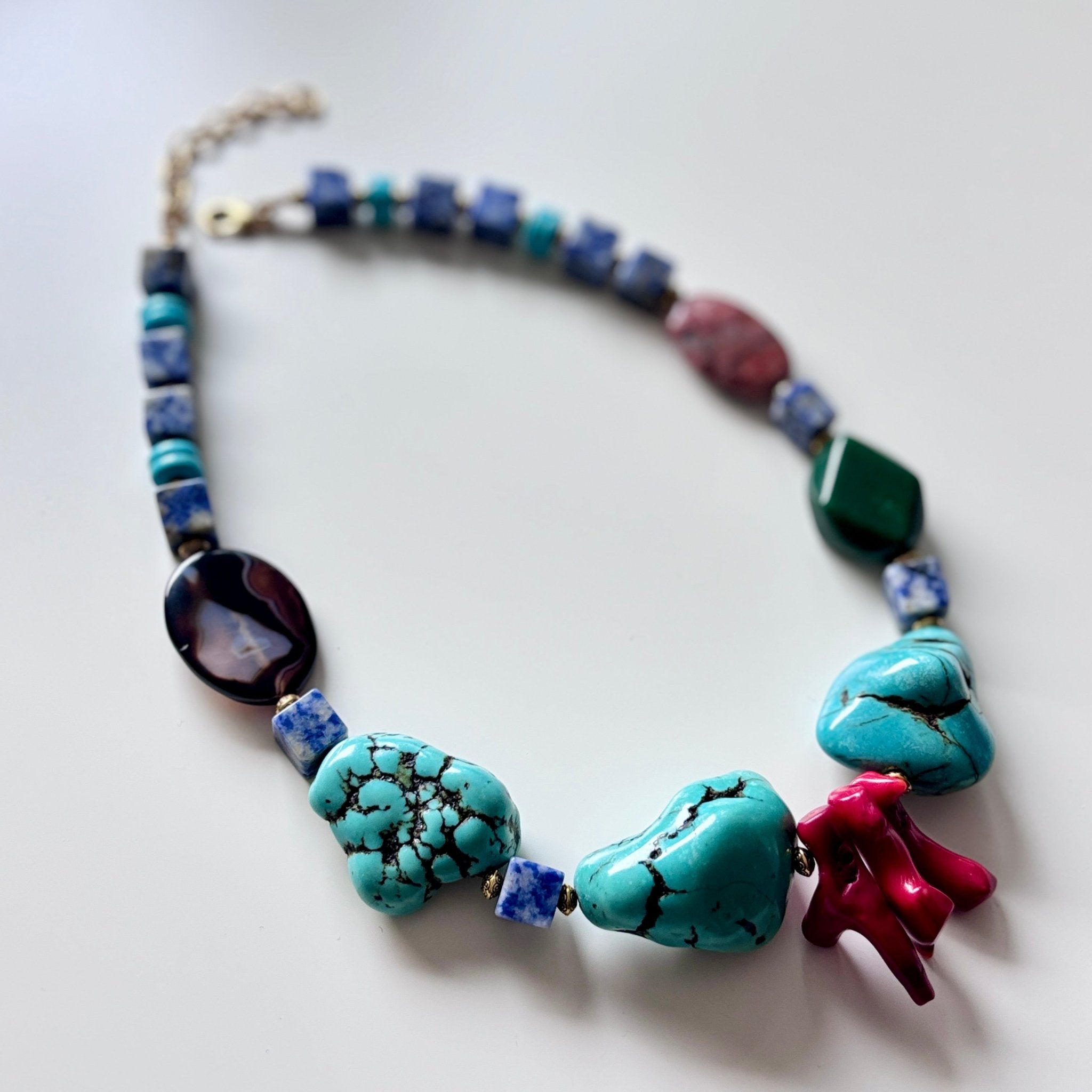 Desert Sky - Turquoise & Lapis Lazuli Necklace