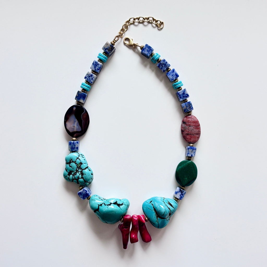 Desert Sky - Turquoise & Lapis Lazuli Necklace