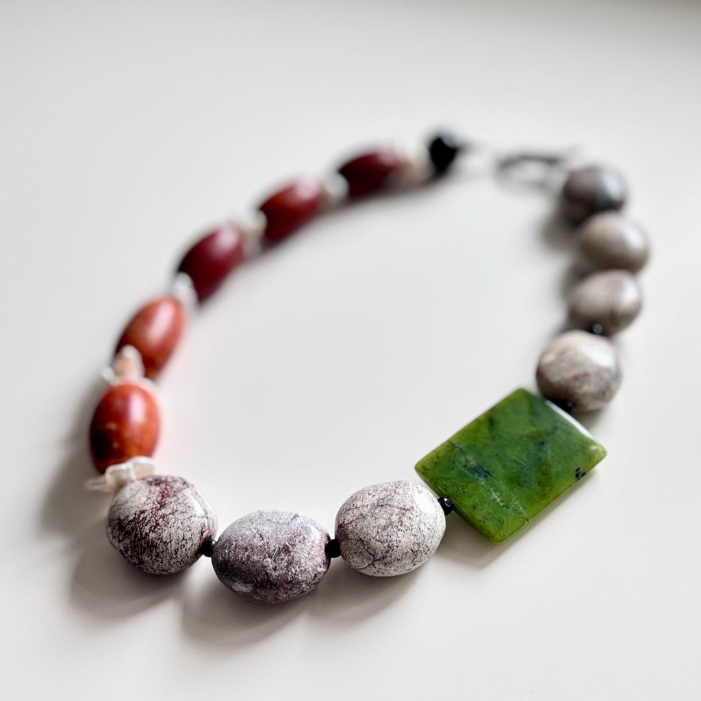 Emerald Tide - Green Agate & Turquoise Necklace