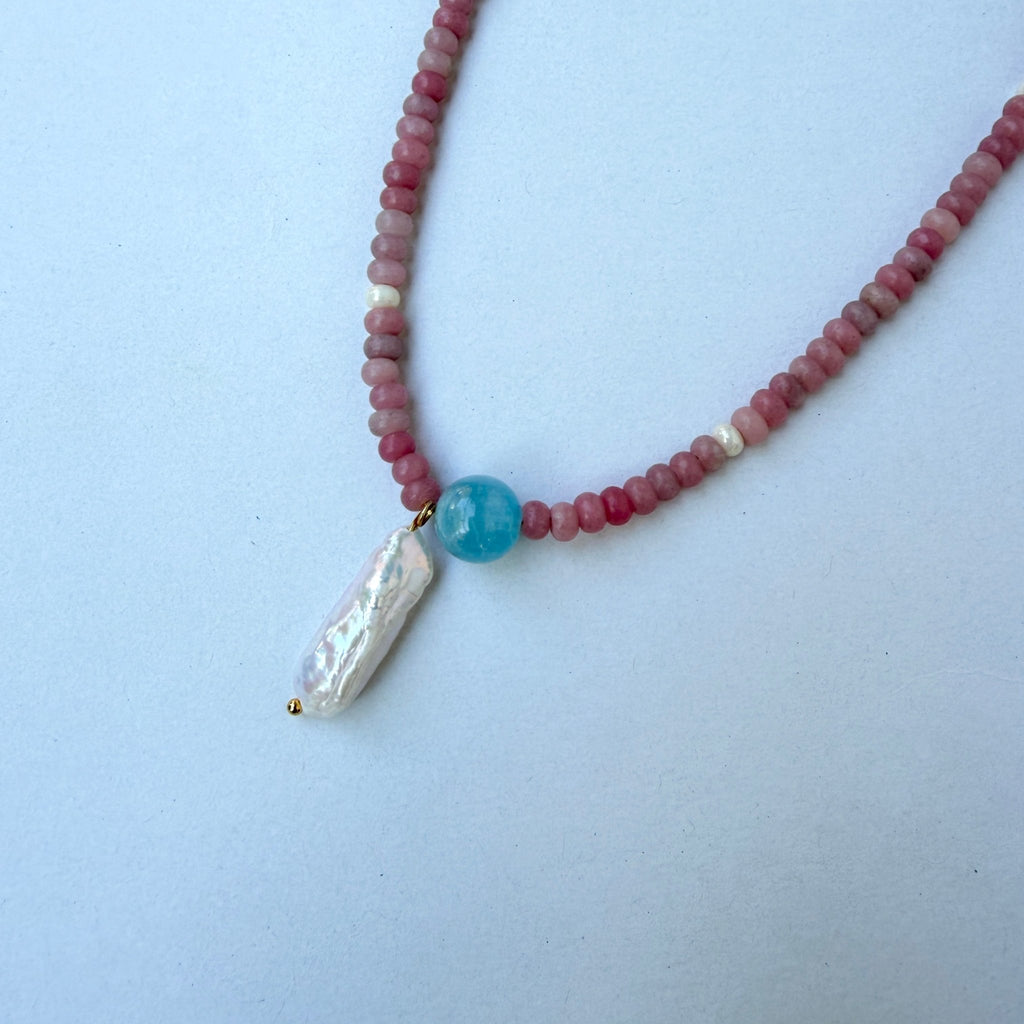 Detail of Strawberry Gelato Necklace