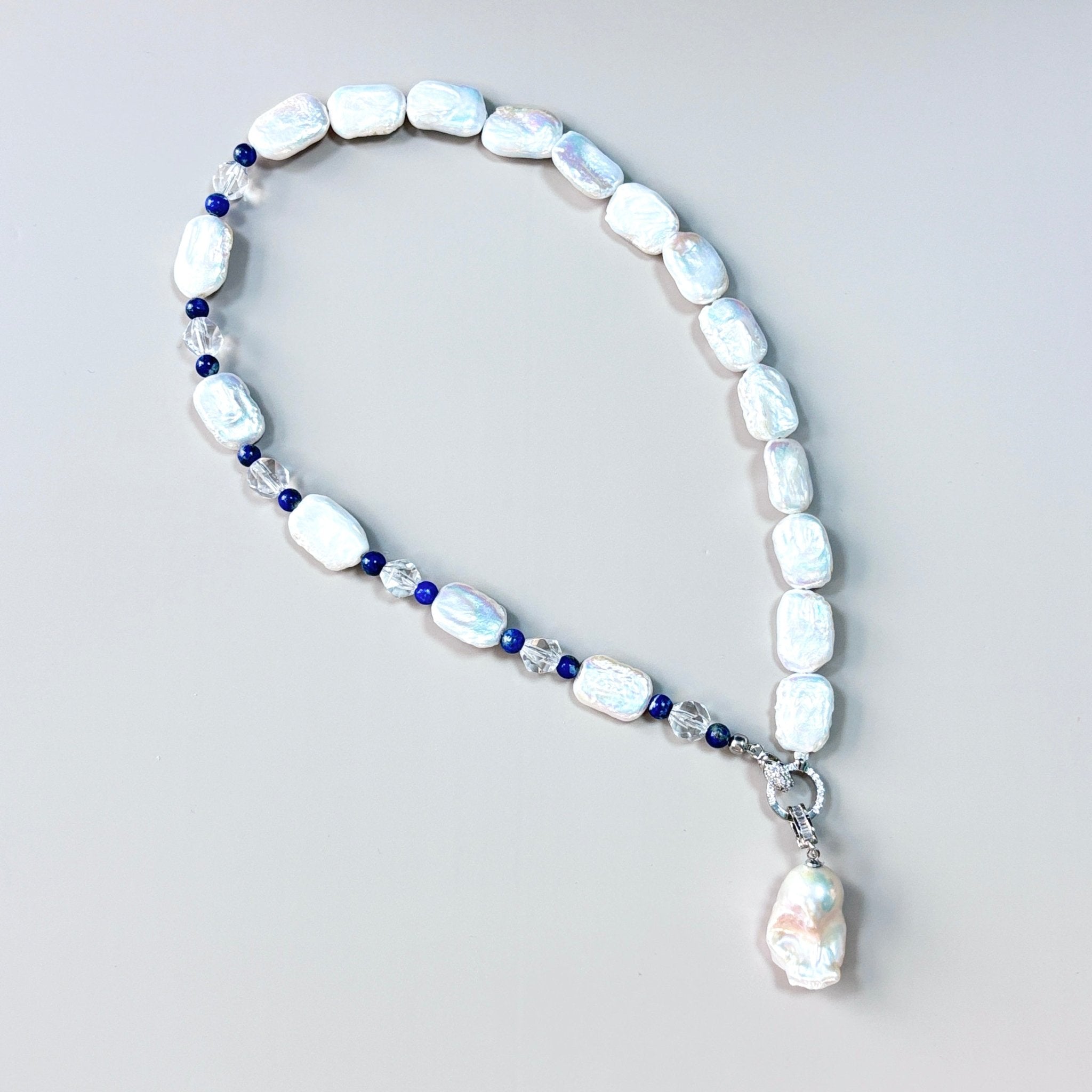 Front of Moon Tide Pearl Necklace