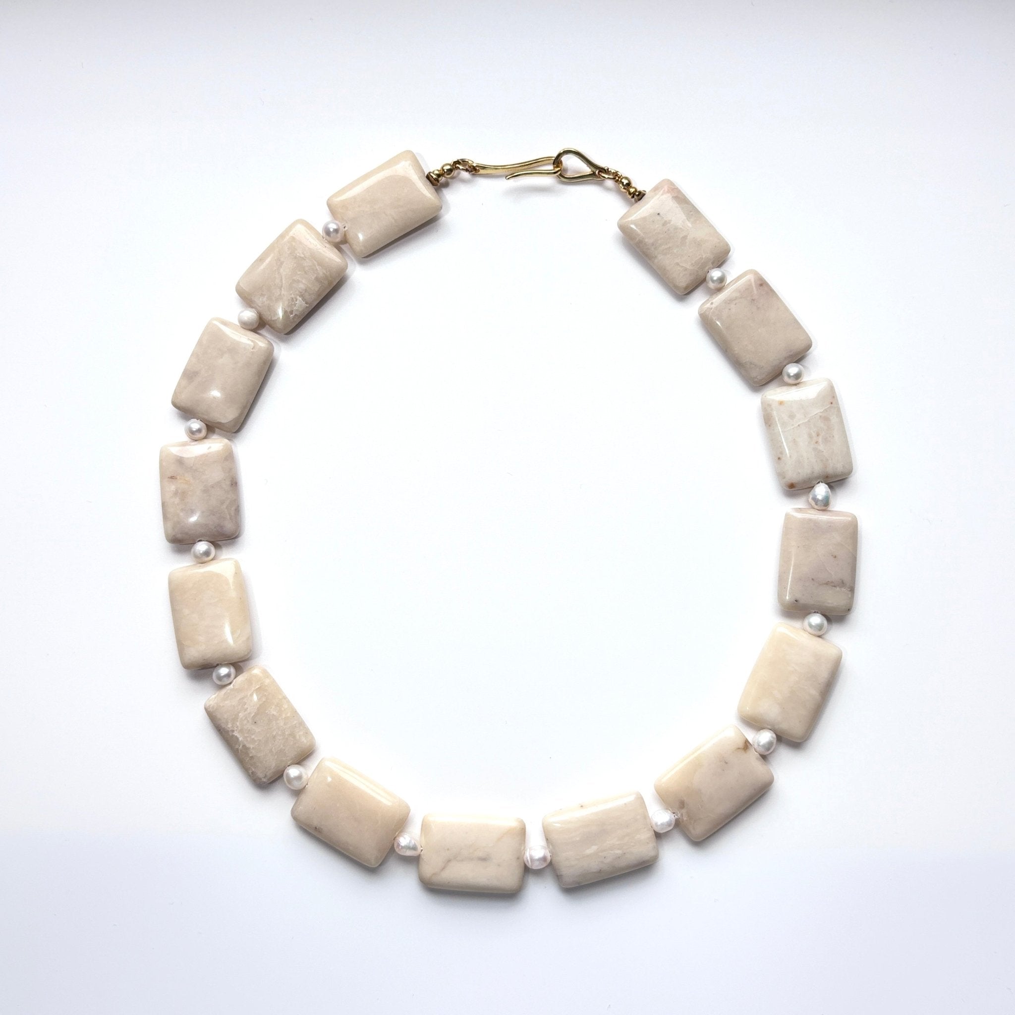 Moonlight Glow - Opal & Freshwater Pearl Necklace