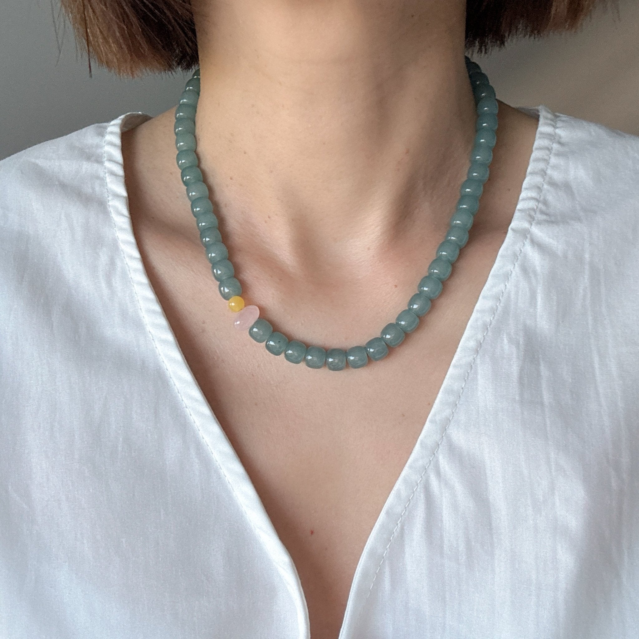Model wearing Morning Light Necklace