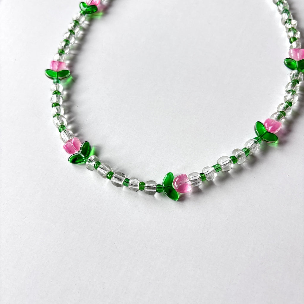 Detail of My Flower Garden Necklace