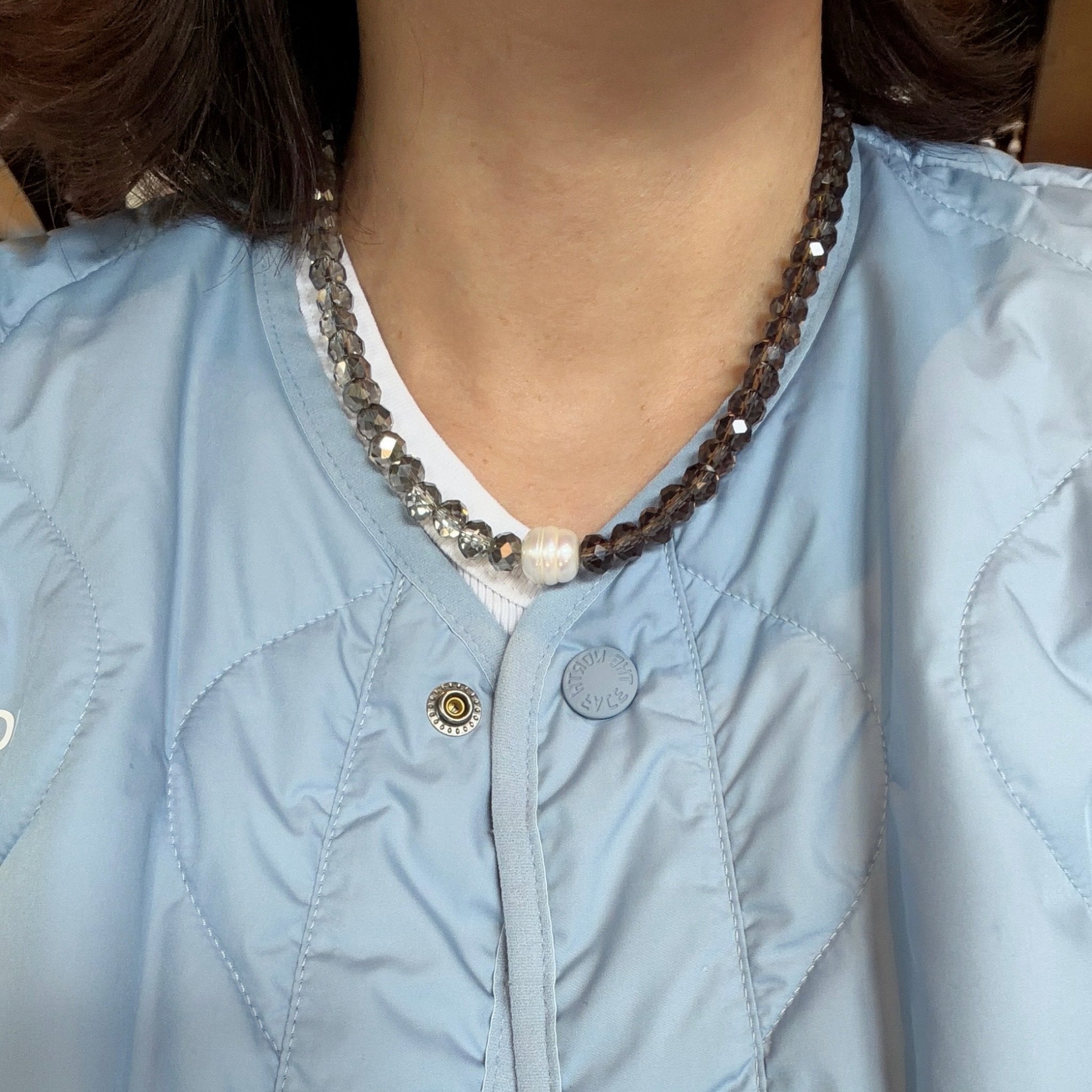Model wearing Night Sky Star Necklace Mix