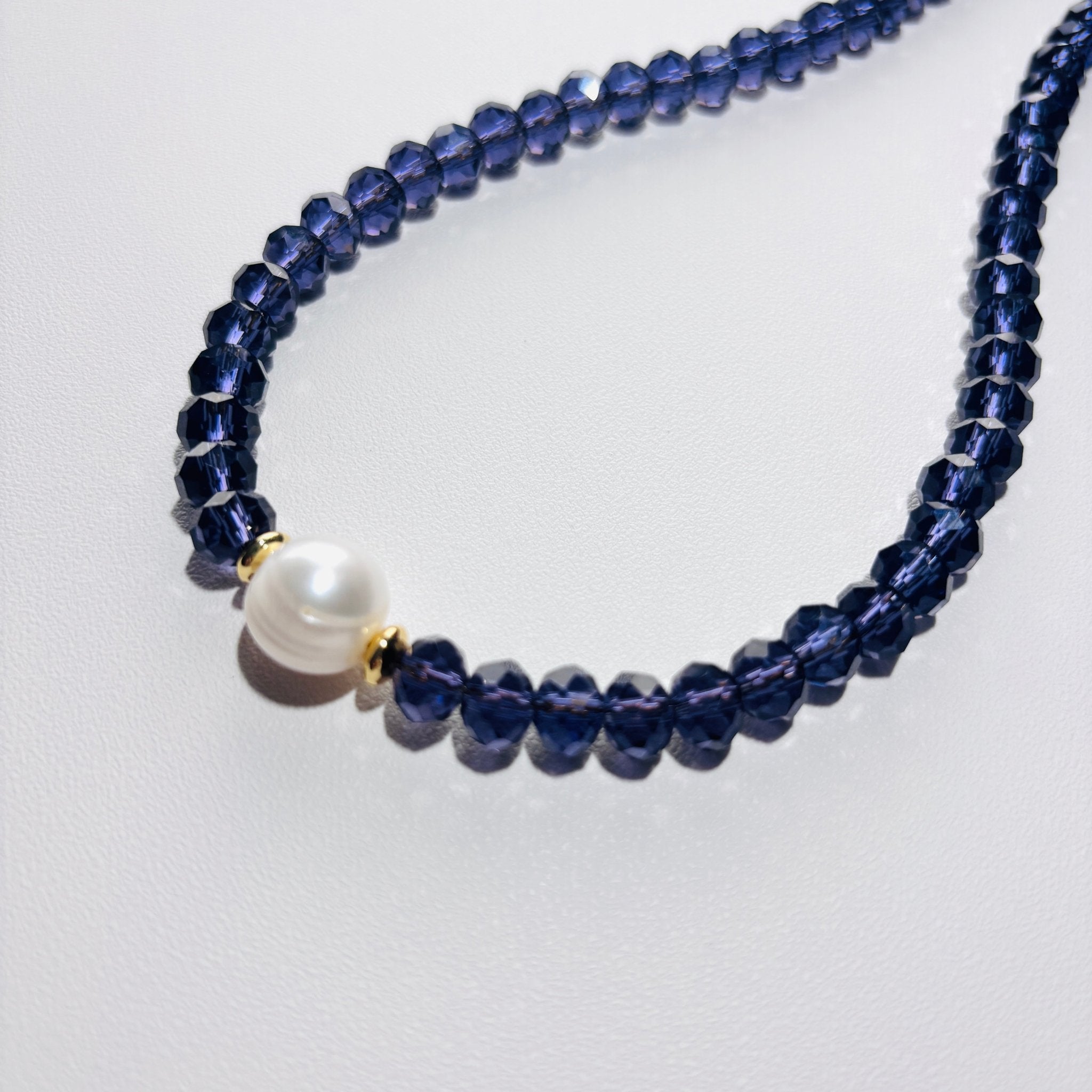 Detail of Night Sky Star Necklace Purple