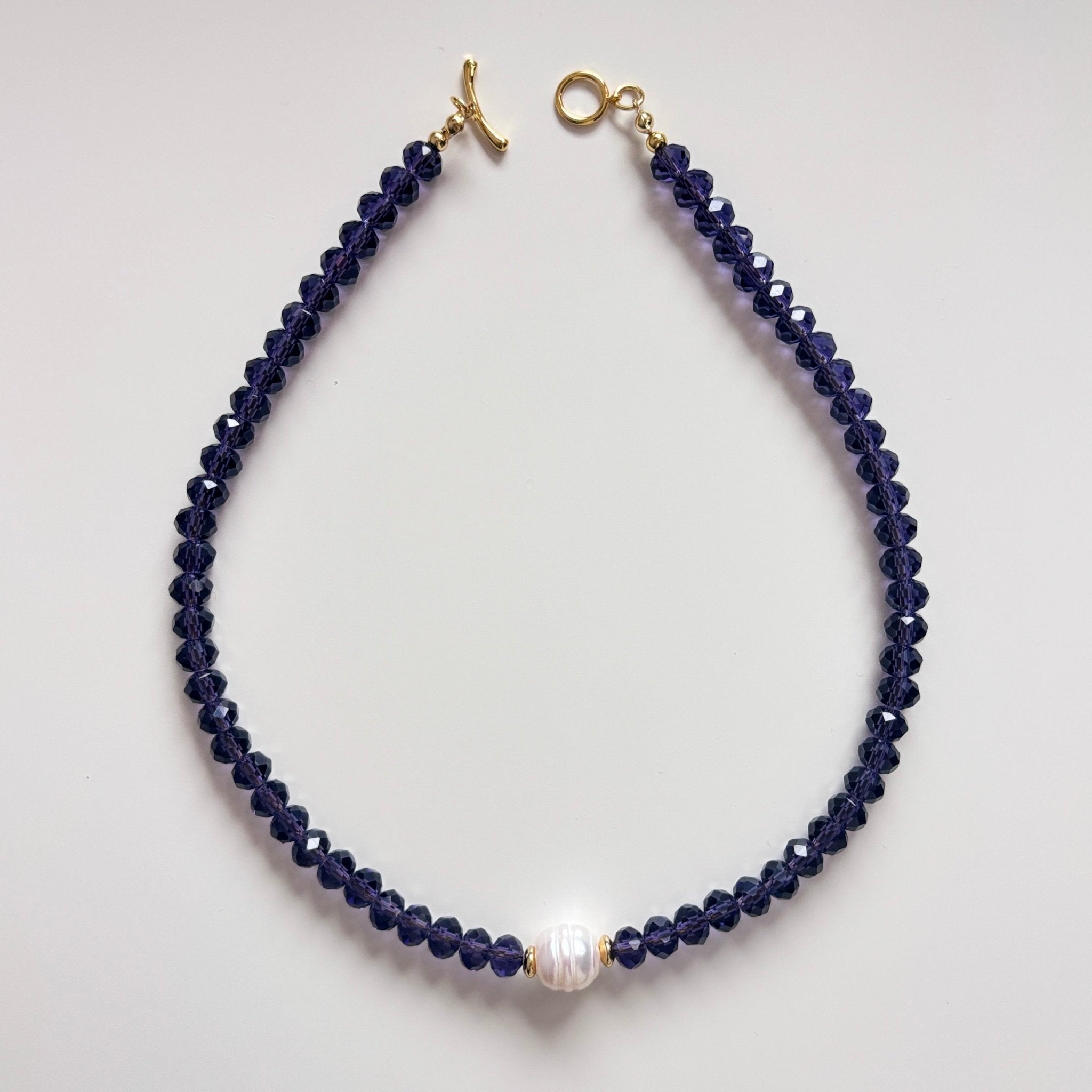 Night Sky Star Necklace Purple