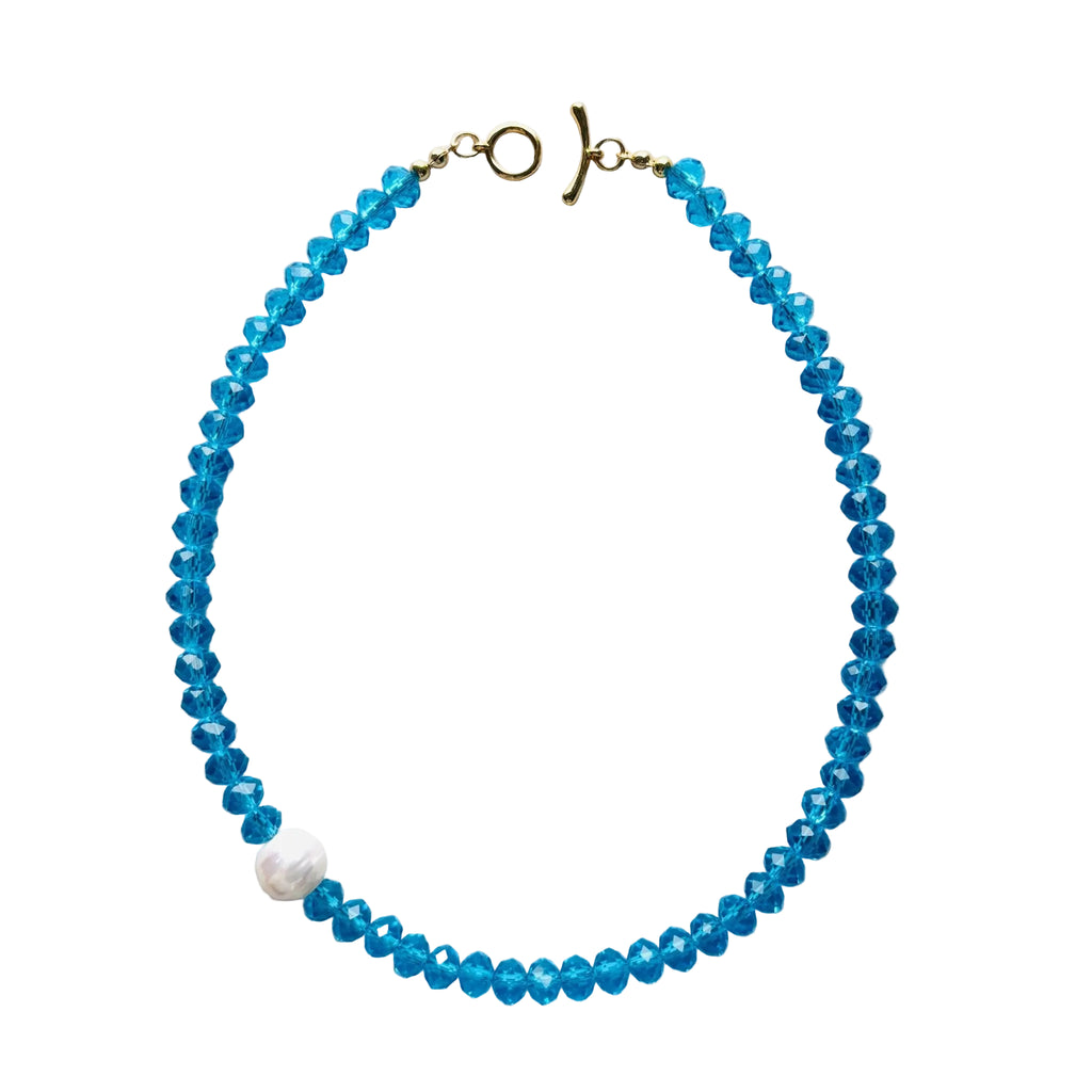 Night Sky Star Necklace Sky Blue