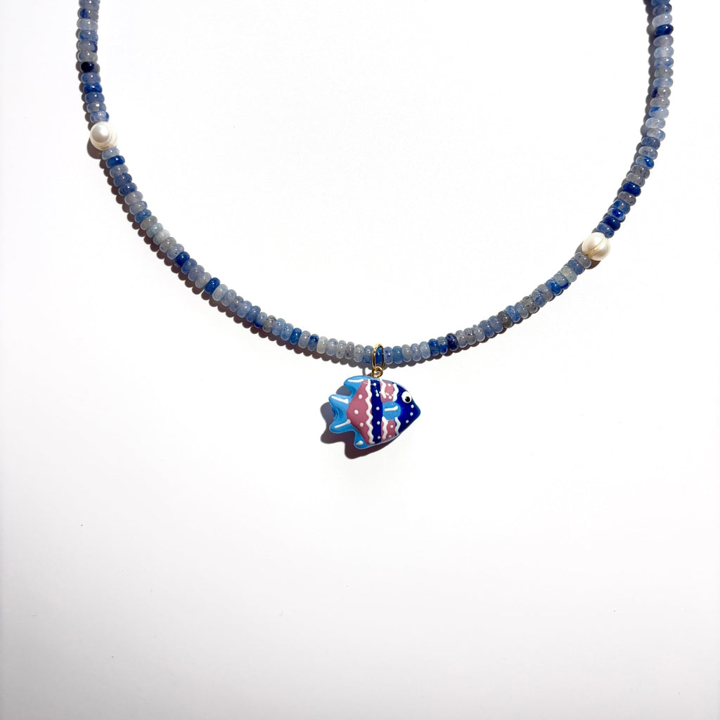 Detail of Ocean Fish Pendant Necklace
