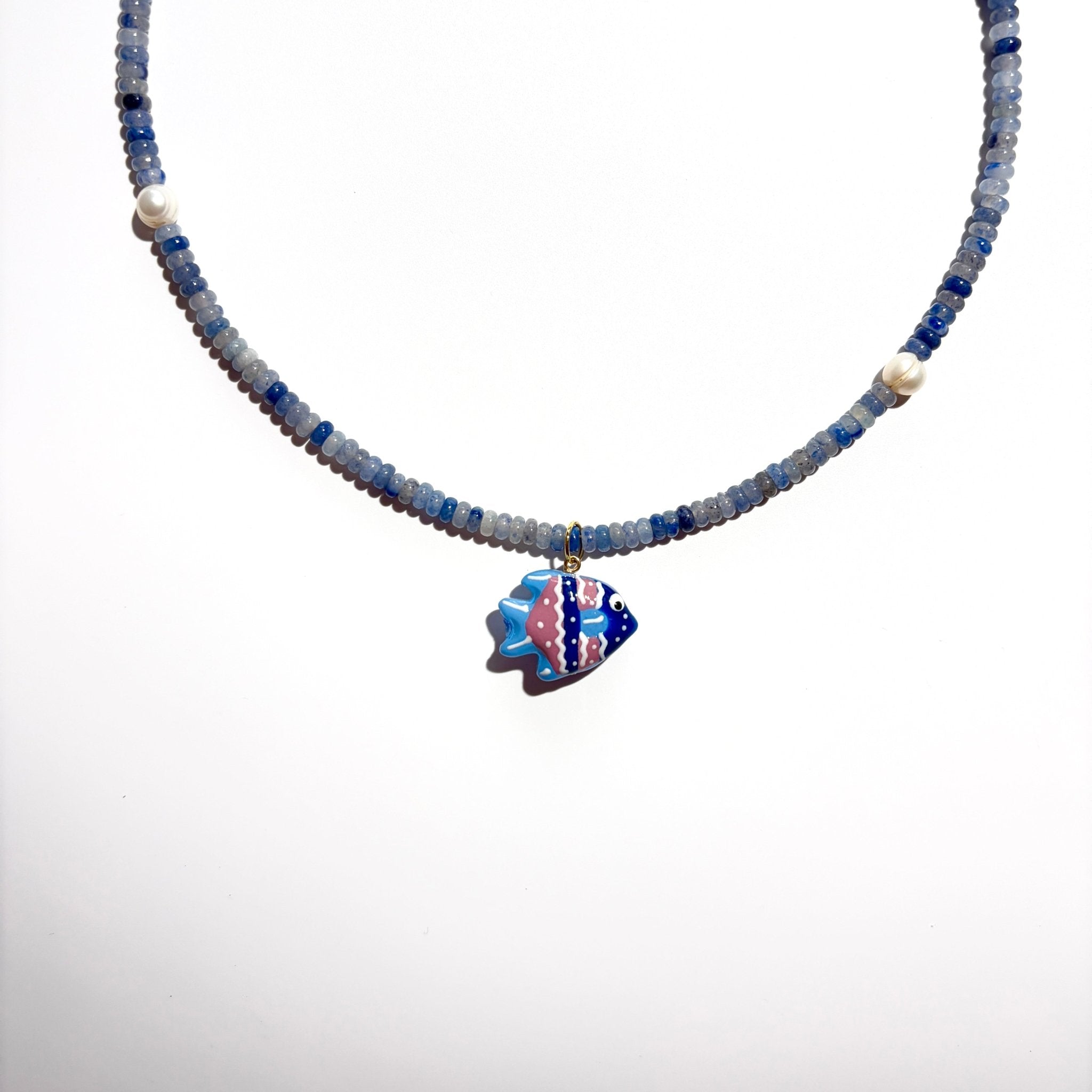 Detail of Ocean Fish Pendant Necklace