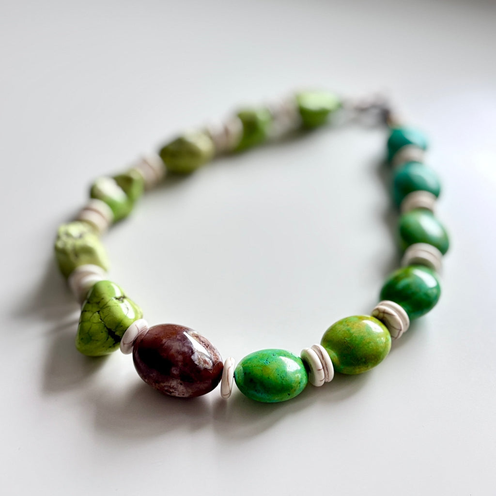Detail of Ocean Spirit Turquoise and Ocean Jasper Necklace