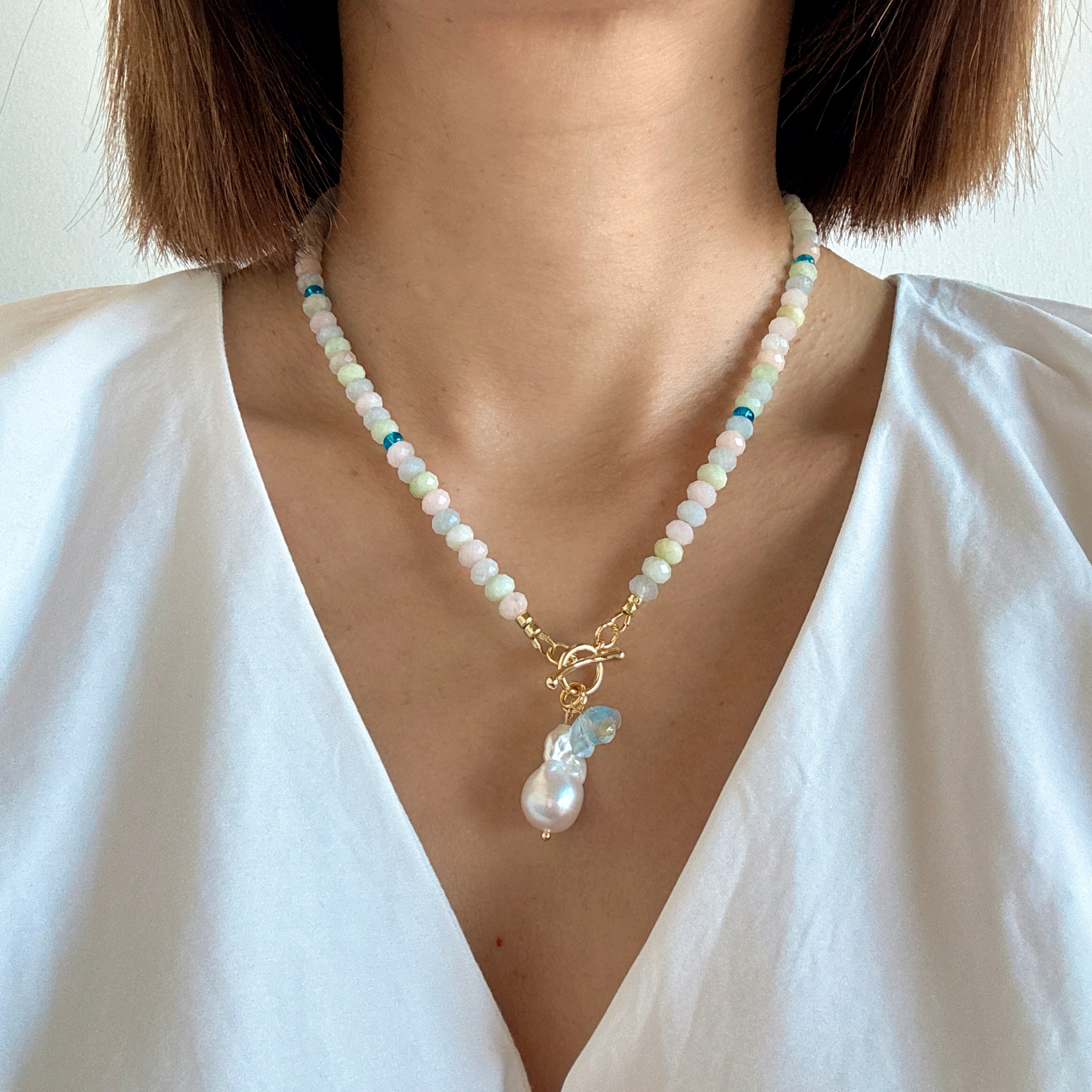Model wearing Pastel Dream Necklace