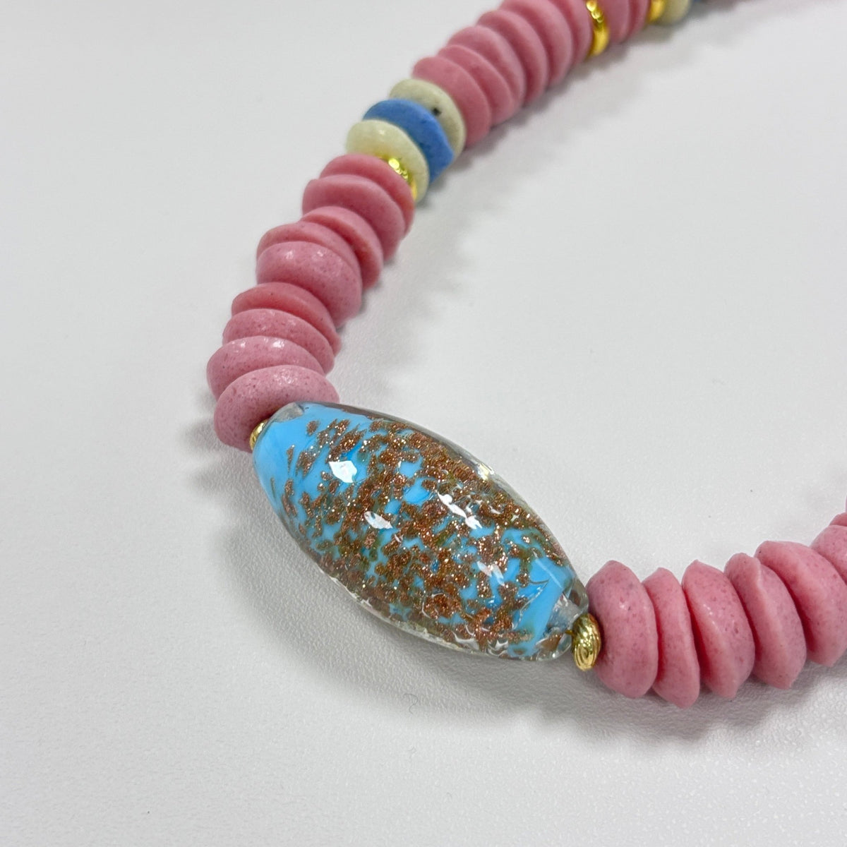 Detail of Pink Sunset Necklace