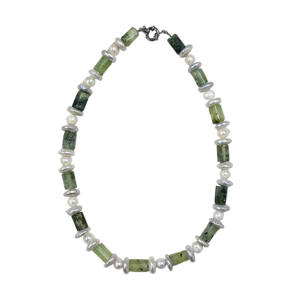 Quiet Garden Natural Stone Freshwater Pearl Necklace