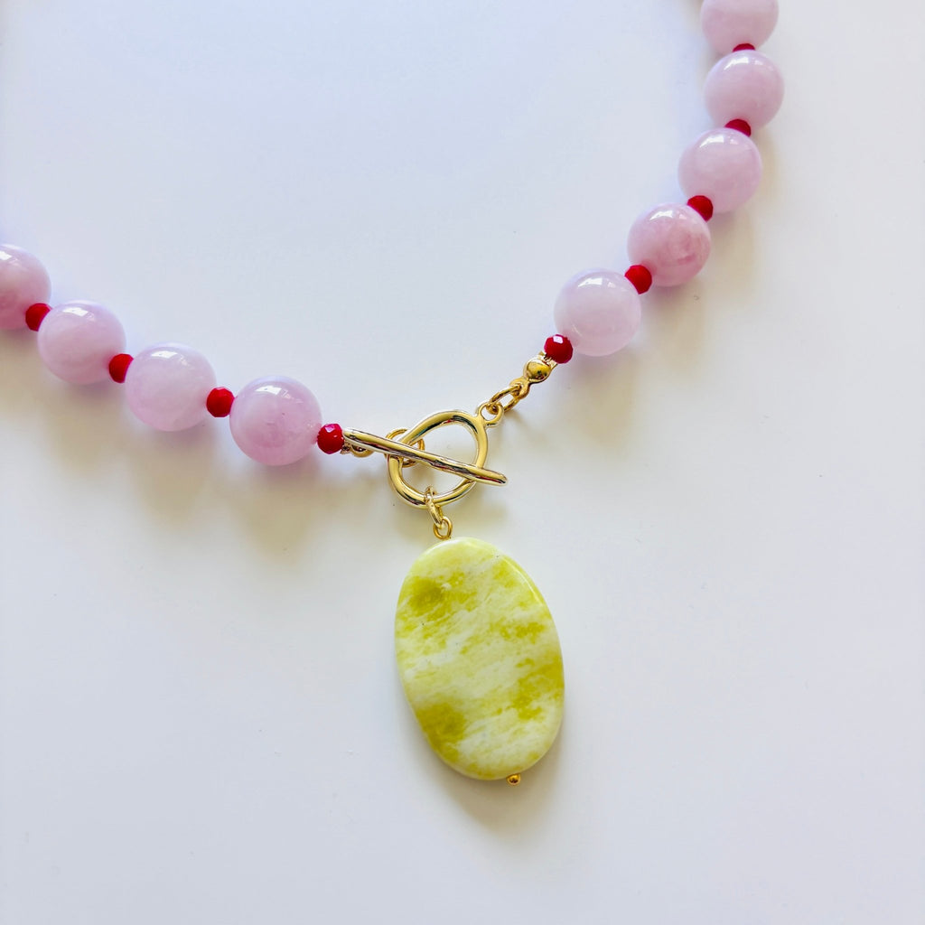 Detail of Rosy Bloom Necklace