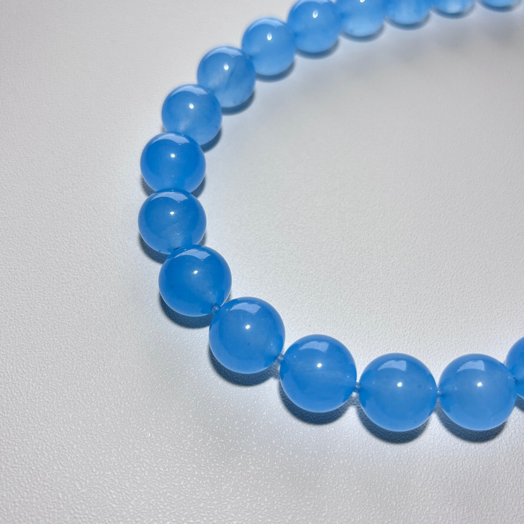 Detail of Sky Chalcedony Bead Necklace