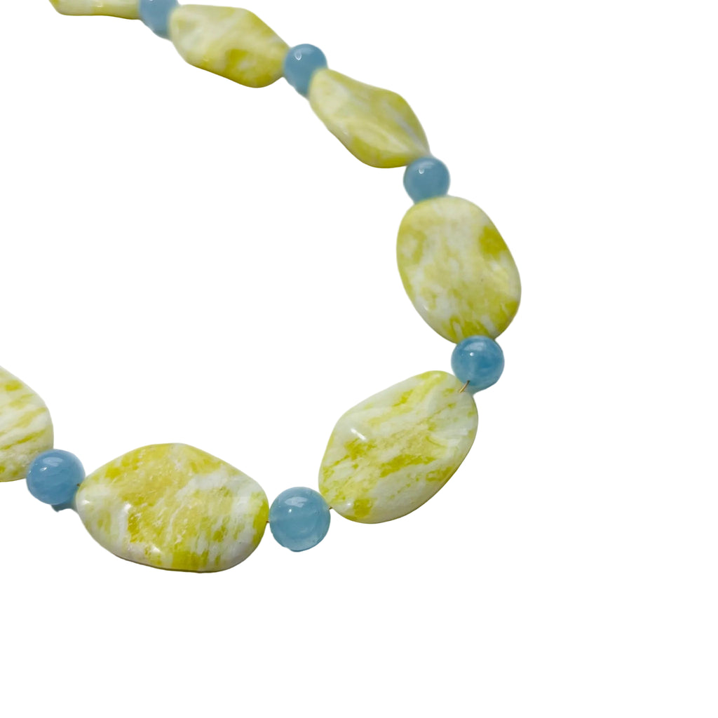 Detail of Spring Bloom Natural Stone Necklace