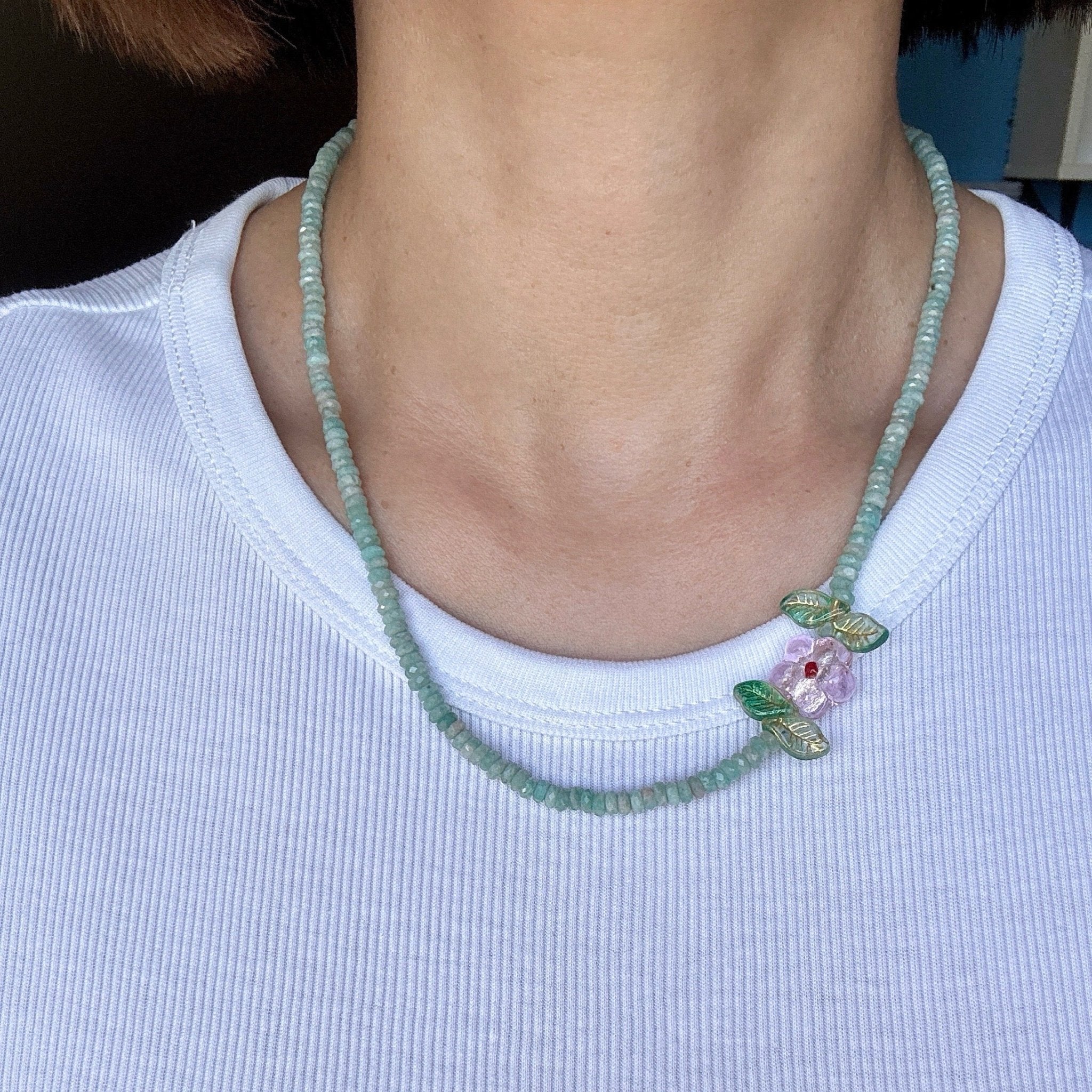 Model wearing Spring Garden Necklace