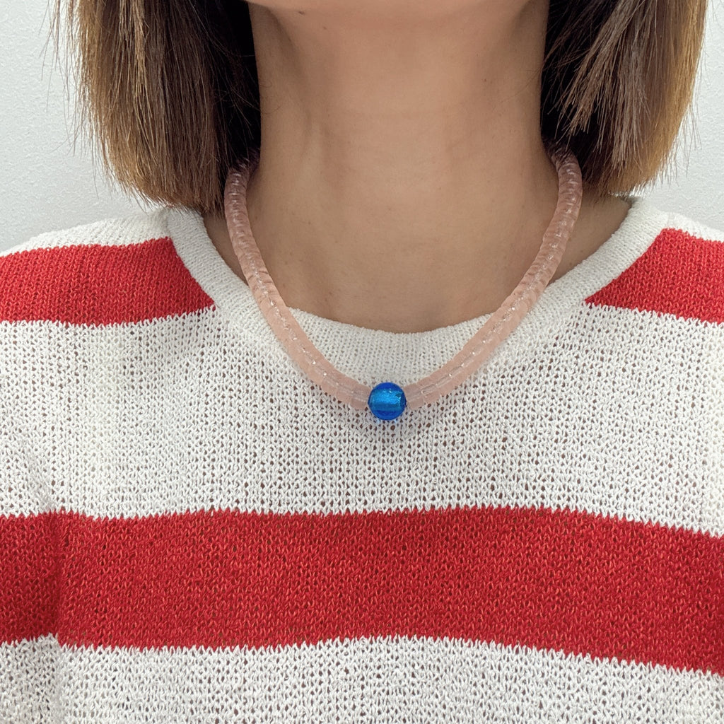 Model wearing Pink Sugar Pop Necklace