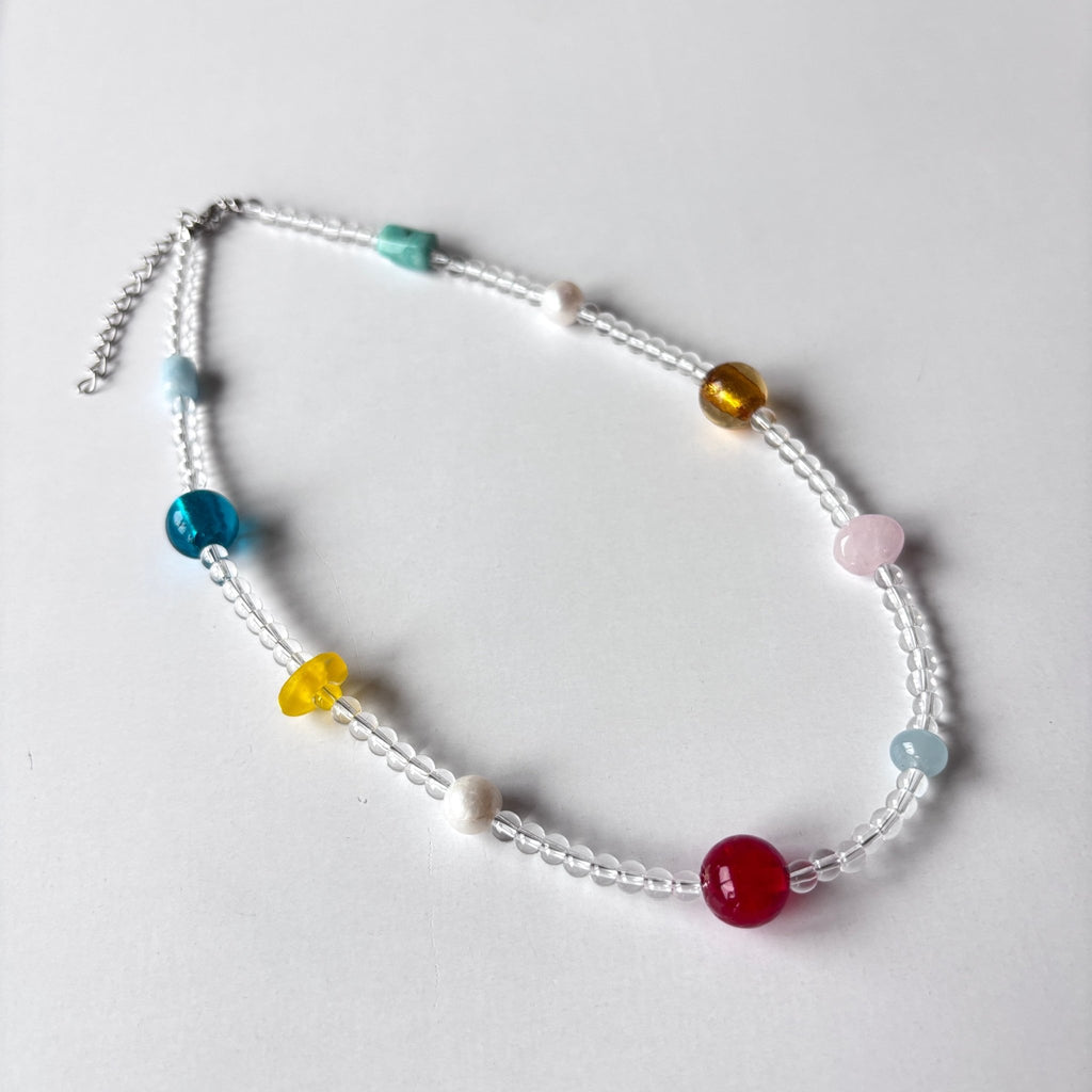 Detail of Summer Palette Necklace Red