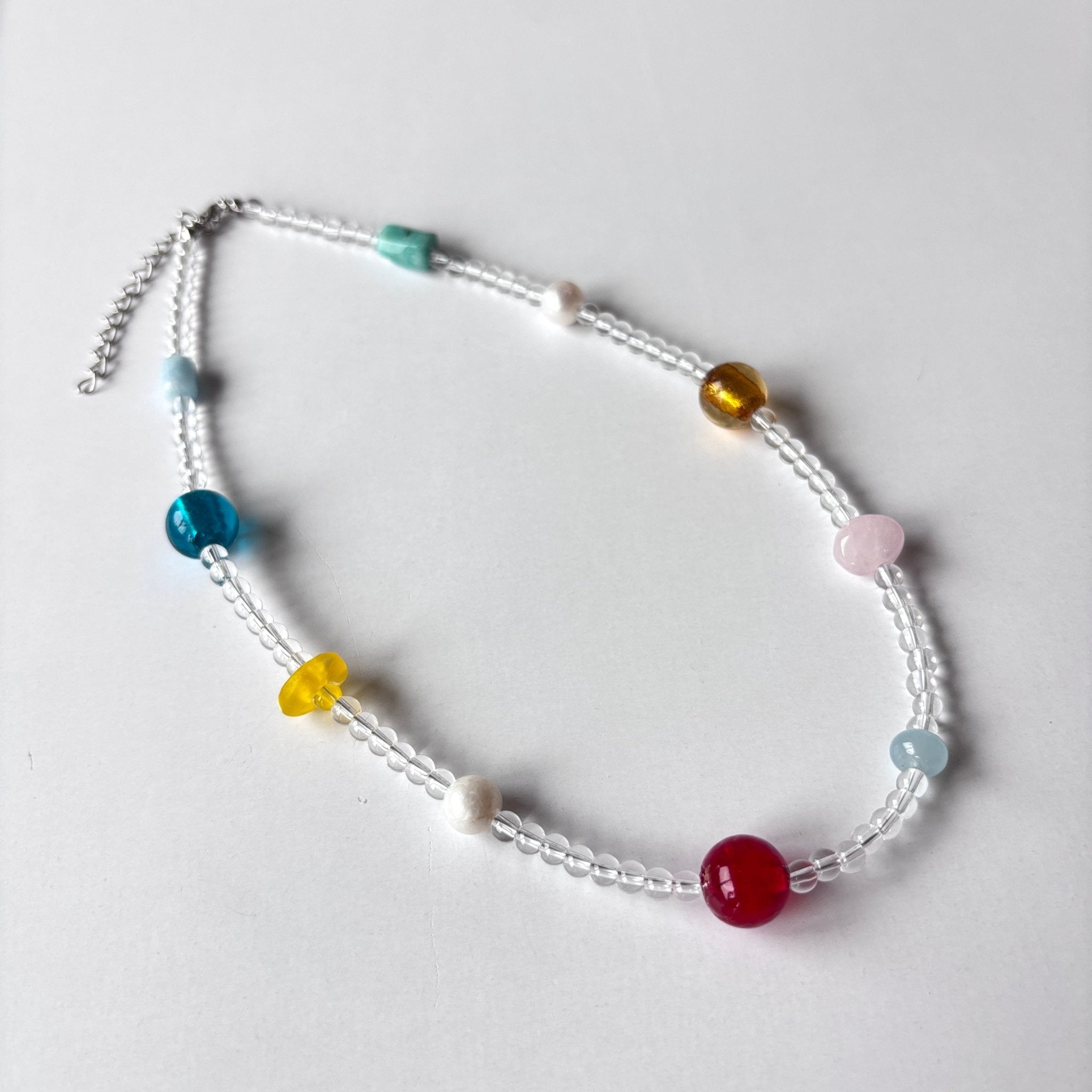 Detail of Summer Palette Necklace Red
