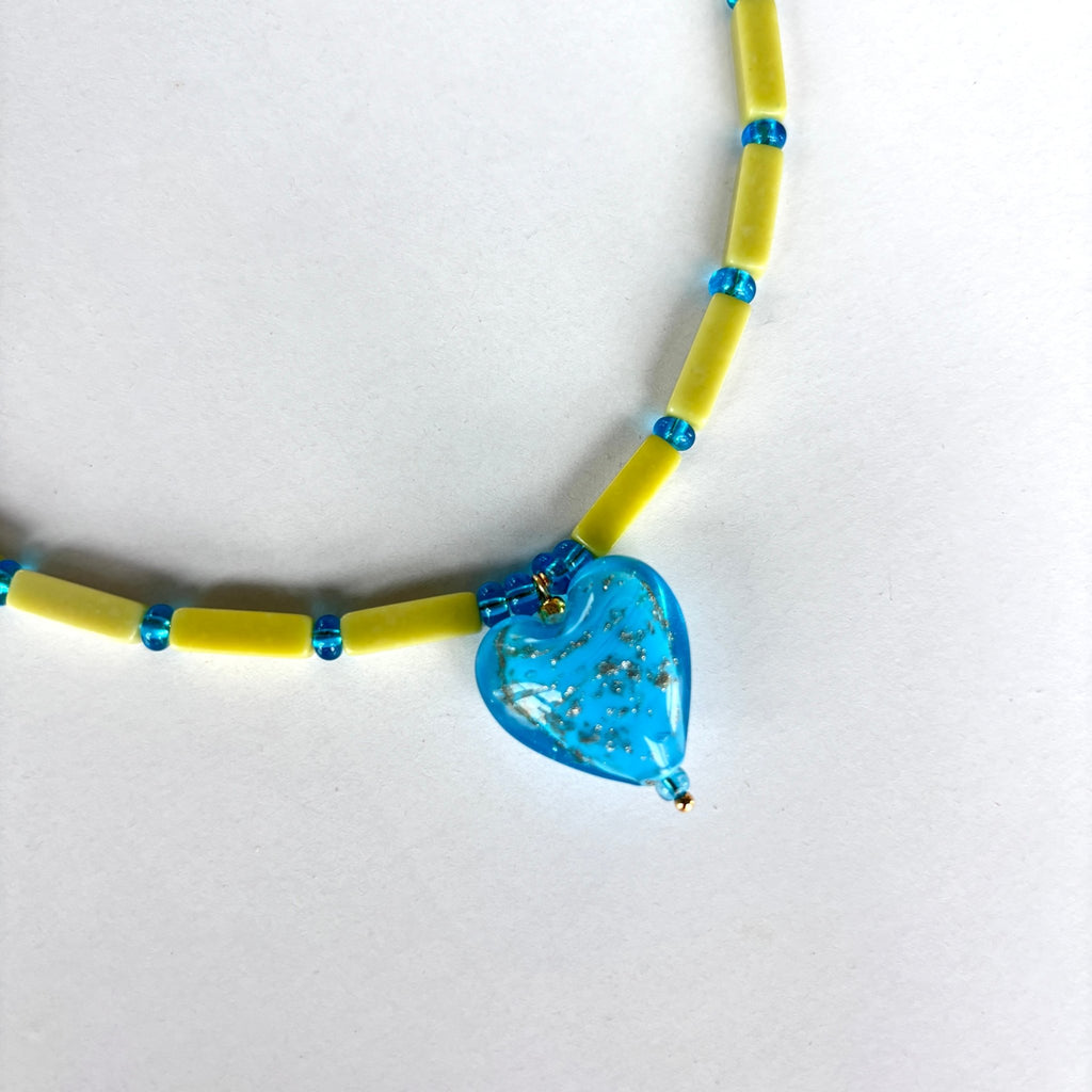 Detail of Sunlit Heart Necklace
