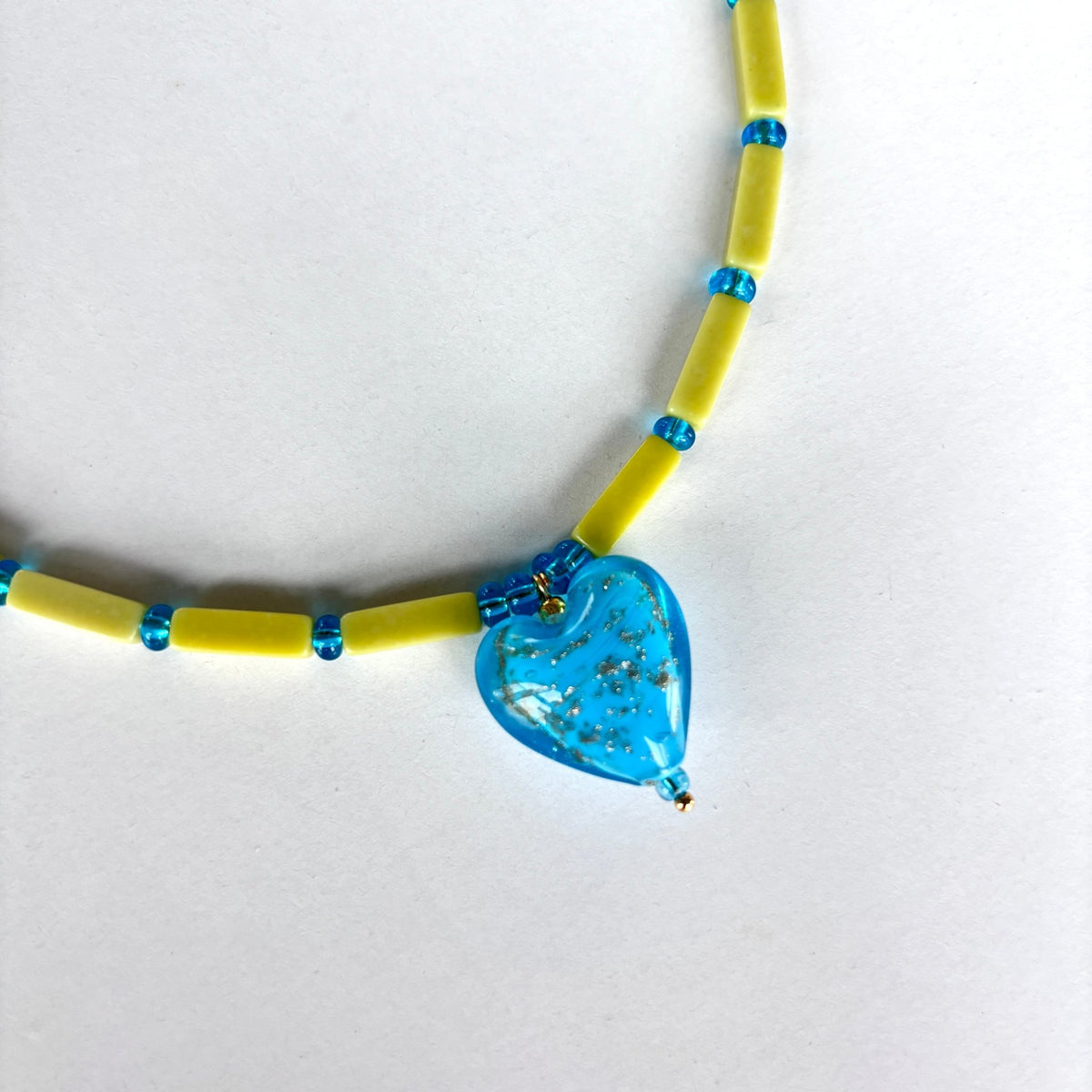 Detail of Sunlit Heart Necklace